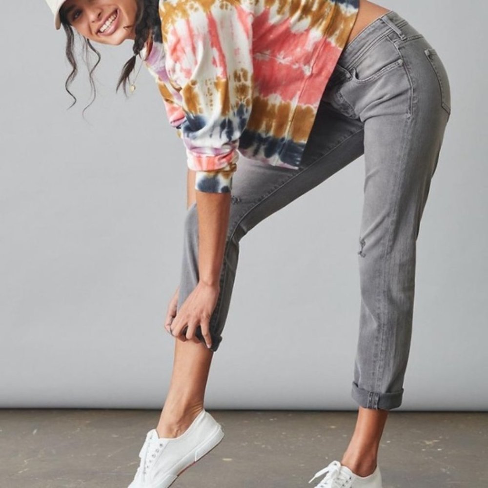 Anthropologie Gray Boyfriend Jeans